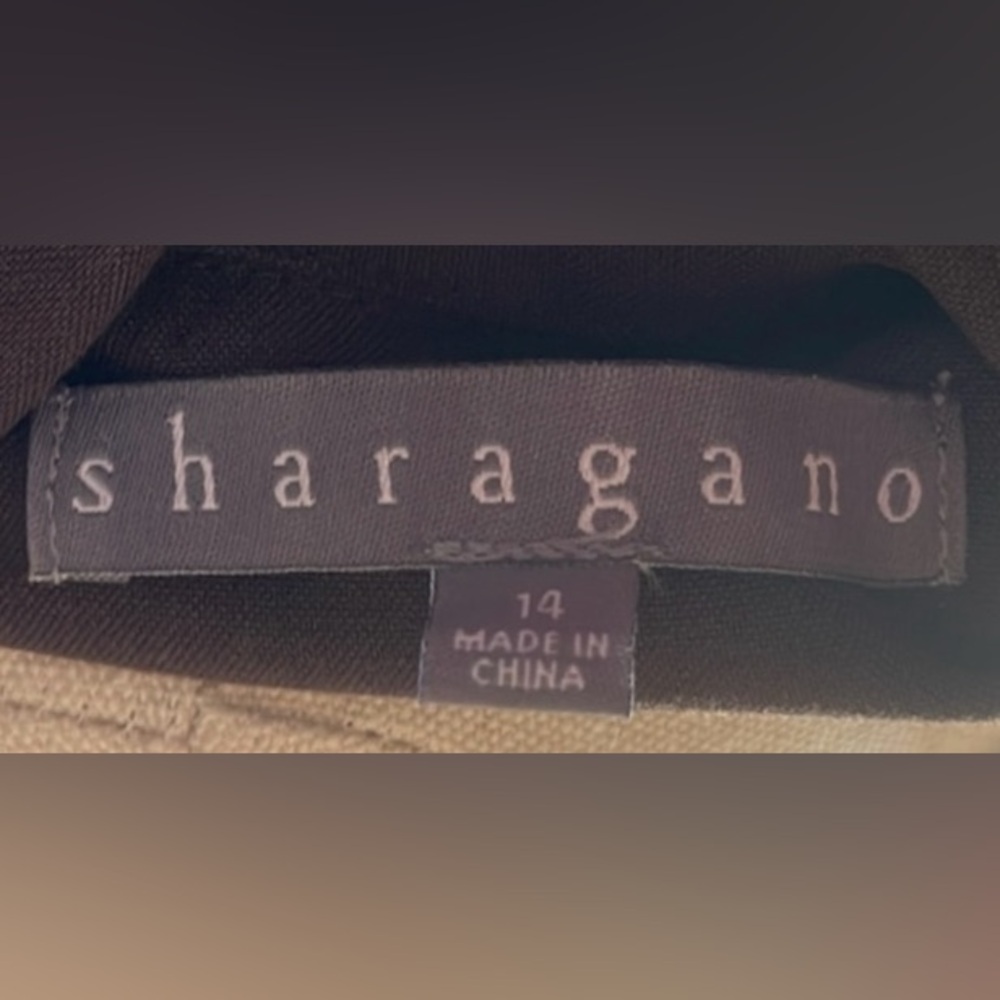 New! SHARAGANO Casual Short Sleeve Espresso Front Zip Dress  Size 14 - Picture 16 of 16